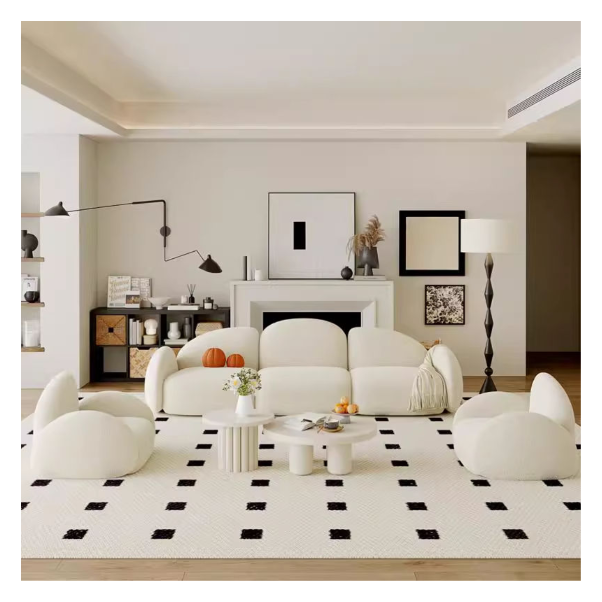 Ivory Pebble Sofa Set